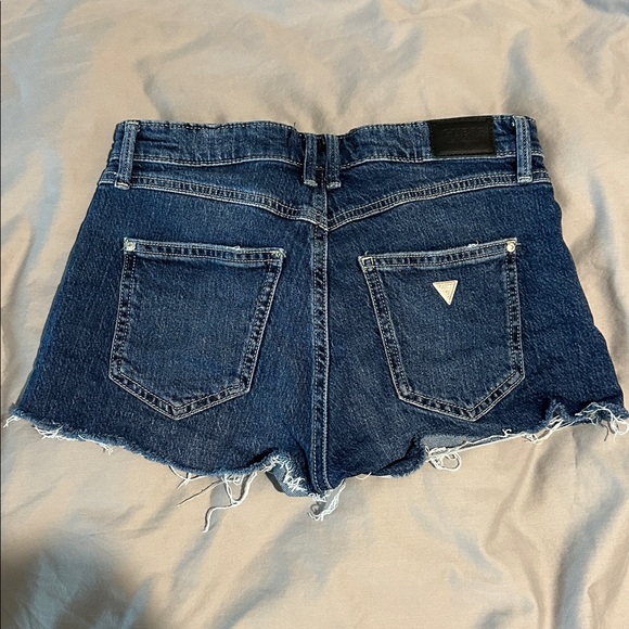 Guess Los Angeles Women’s Dark Blue Denim Shorts - Picture 3 of 6